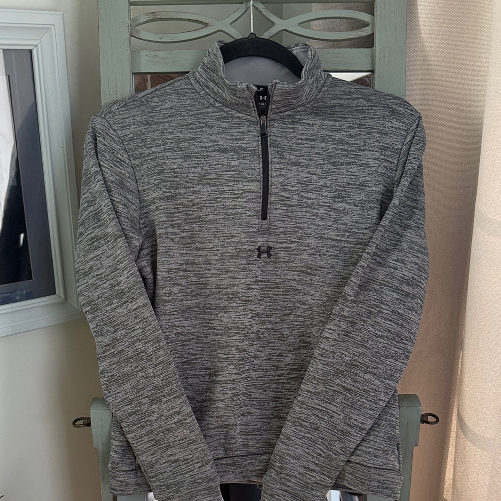 Under Armour Boy’s Heathered Gray Golf Zip-Up